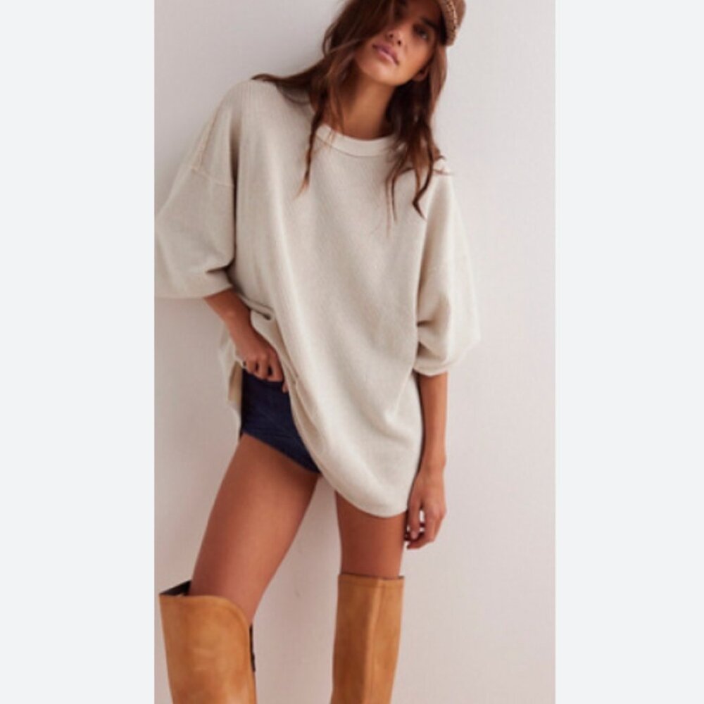 Free People Right on Thermal Size XS Cream Color